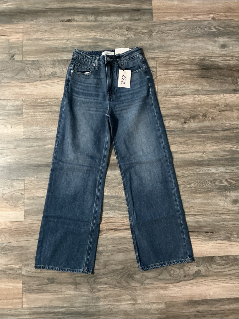 New! Zenana Wide Leg Blue Jeans - Classic Denim - Office Work Professional NWT